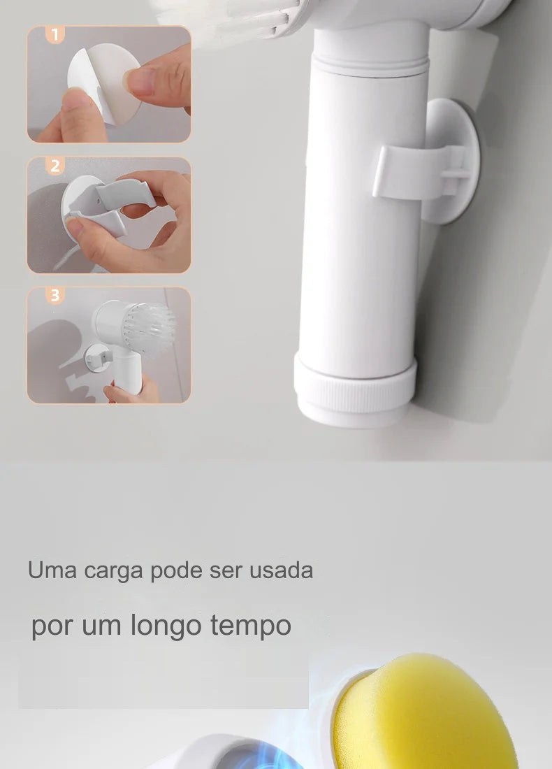 Escova de Limpeza Elétrica para Cozinha