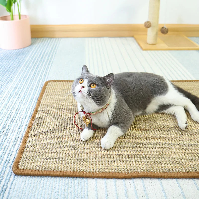 Protetor de Sofá para Gatos com Arranhador de Sisal e Fecho de Velcro